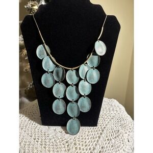 St Thomas Signed-Patina Style Boho Necklace Adjustable Chain Gold Tone